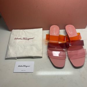 Ferragamo Pink PVC Sandals